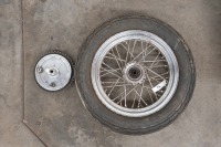A BSA or Triumph crinkle hub 16" rear wheel with tyre [Updated Photos]
