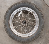 A BSA or Triumph crinkle hub 16" rear wheel with tyre [Updated Photos] - 4