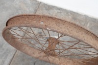 A circa 1920s 40 spoke 21" Indian front hub, no bearings, rim not useable - 3