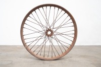 A circa 1920s American 40 spoke 21" front wheel, no bearings , possibly Excelsior - 3