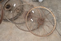 A collection of Autocycle parts including frame, forks, wheels - 3