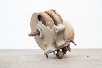 A early set of crank cases, possibly Ariel, damaged