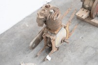 Two circa 1920s Raleigh 2 3/4 HP motors, stamped 'half case M14755', 'M11325' and '11834' on metal base - 4