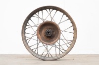 A circa 1941 Indian 741 18" rear wheel, Kelsey Hayes rims
