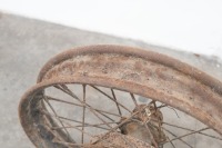 A circa 1941 Indian 741 18" rear wheel, Kelsey Hayes rims - 2