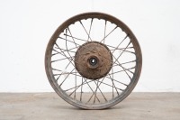 A circa 1941 Indian 741 18" rear wheel, Kelsey Hayes rims - 3
