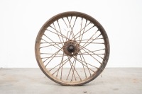 A circa 1927-1930 AJS 19" 40 spoke rear wheel, with bearings and quill