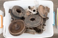 Five boxes of auto jumble mixed marque tubs of assorted parts - 8