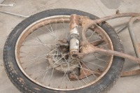 A collection of BSA Bantam items include frame, forks and wheels - 2