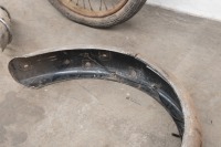 A collection of BSA Bantam items include frame, forks and wheels - 3