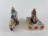 RACING: Spanish ROMAN Moto Sprint racer c1970s, friction, 14.5 cms plus Police bike, friction, made in Japan c1970s. - 5