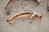 Four various rusty mudguards, two with luggage racks - 2