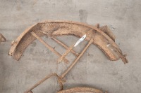 Four various rusty mudguards, two with luggage racks - 3