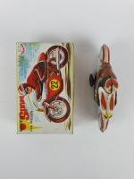 RACING: Spanish ROMAN Moto Sprint racer c1970s, friction, 14.5 cms plus Police bike, friction, made in Japan c1970s. - 8