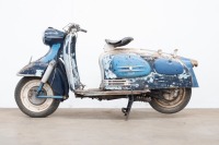 A circa 1960 Puch Scooter, possibly a SR150 Alpine model, numbers not visible
