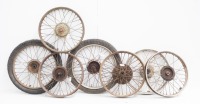 Seven BSA Bantam 19" wheels