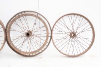 Three rusty veteran wheel, no bearings, belt rim possibly Chater-Lea - 2