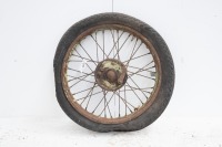 A circa 1930 BSA 19" wheel with 5 inch brake complete, turns