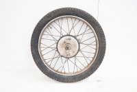 A 19" front wheel, likely Norton, complete with brake and axle