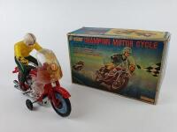 CIVILIAN: SFA Motorcycle & Sidecar made in France 1c970s, lovely tin printing - 7