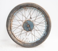 A circa 1940s BSA 20" front wheel, 5" brake, hub turns, with brake plate and axle