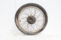 A circa 1940s 19" front wheel, likely BSA C10, 5" brake drum with hub, turns - 3