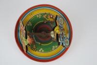 NOVELTY: Spinning Motorcycle Top made by LBZ West Germany 1950s, incomplete missing base. - 6
