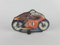 RACING: Mechanical Motor Cycle by Yonezawa Japan, late 1960s, Paya Racing Bike 17 cms made in Spain. - 8