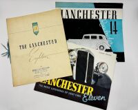 LANCHESTER: A group of three Sales Brochures for the Eleven, Fourteen and Eighteen models [Location: Sydney]