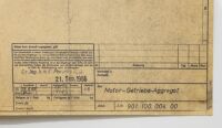 PORSCHE 911: A 1966 dated Porsche 911 engine transmission unit diagram with number noted to lower right side corner, 901.100.004.00', - 2