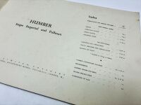 HUMBER: A Sales Brochure for the Snipe Imperial and Pullman models [Location: Sydney] - 2