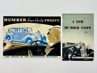 HUMBER: A pair of Sales Brochures featuring the Twelve and Snipe models [Location: Sydney]