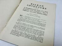 HUMBER: A copy of the "Balkan Adventure", a Sales Brochure for the Humber Snipe [Location: Sydney] - 2