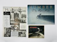 HUMBER: A group of three Sales Brochures, two featuring model ranges and one for the Super Snipe [Location: Sydney]