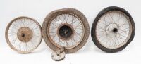Three 19" wheels believed Ariel, various conditions
