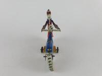 CIVILIAN: Touring Motorcycle by JML France c1940s, push along, 16.5 cms, lovely litho. - 5