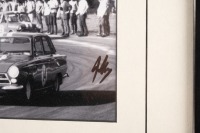 NEPTUNE: Two B/W photos featuring Jim Mckeown and Peter Manton of the Neptune Race Team, each signed by Jim in black marker, with plaque, frame overall 46.5cm high, 33cm wide - 3