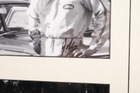 NEPTUNE: Two B/W photos featuring Jim Mckeown and Peter Manton of the Neptune Race Team, each signed by Jim in black marker, with plaque, frame overall 46.5cm high, 33cm wide - 4