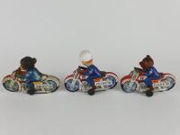 NOVELTY: Five novelty motorcycles, mostly by HAJI Japan c1960s, friction, all 13 cms. - 3