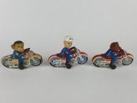 NOVELTY: Five novelty motorcycles, mostly by HAJI Japan c1960s, friction, all 13 cms. - 4