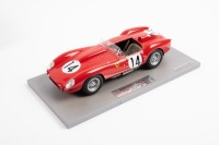 FERRARI 250 TR: A 1:18 scale Ferrari 250 TR Testa Rossa, the Scuderia Ferrari entered number #14 race as driven to victory in the 1958 Le Mans 24 hour, with the driver combination of Gendebien - Hill, limited edition 504/800 pieces - 3