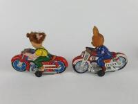 NOVELTY: Five novelty motorcycles, mostly by HAJI Japan c1960s, friction, all 13 cms. - 5