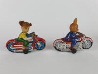 NOVELTY: Five novelty motorcycles, mostly by HAJI Japan c1960s, friction, all 13 cms. - 6