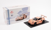 PORSCHE 911 RSR: A 1:18 scale Porsche 911 RSR, the number #92 race car, as driven to a 15th place finish in the 2018 Le Mans 24 hour, with a driver combination of Christensen - Estre - Vanthoor