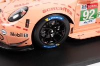 PORSCHE 911 RSR: A 1:18 scale Porsche 911 RSR, the number #92 race car, as driven to a 15th place finish in the 2018 Le Mans 24 hour, with a driver combination of Christensen - Estre - Vanthoor - 3