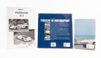 PORSCHE:&nbsp;A trio of Porsche related&nbsp;books, we at Porsche the autobiography of Ferry Porsche, Porsche 917 1969 - 1975 by CP press, Porsche in motorsport the first fifty years by Peter Morgan - 2
