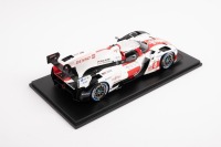TOYOTA GR010 HYBRID: A 1:18 scale Toyota GR010 hybrid, the number #8 race car as raced to victory by Toyota Gazoo racing in the 2022 Le Mans 24 hour, with a driver combination of Buemi - Hirakawa - Hartley - 4