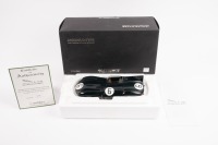 JAGUAR D TYPE: A 1:18 scale Jaguar D type, the number #6 race car as raced to victory in the 1955 Le Mans 24 hour, with the driver combination of Hawthorn - Bueb