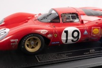 FERRARI 312P COUPE: A 1:18 scale Ferrari 312P coupe, the SpA Ferrari entered number #19 race car was a non finisher in the 1969 Le Mans 24 hour, with the driven combination of Chris Amon - Peter Schetty, limited edition 009/500 pieces - 3