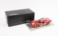 FERRARI 512S: A 1:18 scale Ferrari 512S long tail, the SpA Ferrari SEFAC entered number #8 race car, was a non finisher in the 1970 Le Mans 24 hour, with a driver combination of Merzario - Regazzoni, limited edition 060/100 pieces